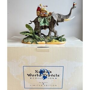 Maruri Santa's Safari Figurine Elephant‎ 1996 Limited Ed 3727/5000 with Box RARE